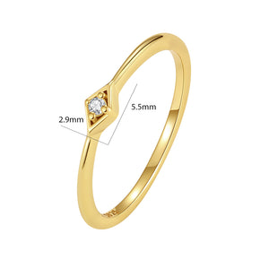 VFJ0576 Minimalist Rhombus CZ Ring