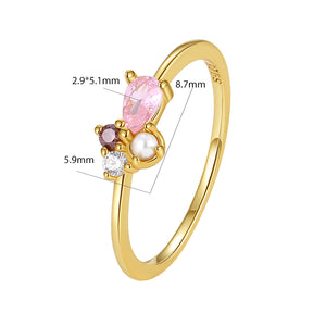 VFJ0508 Cluster Cubic Zirconia Band Ring