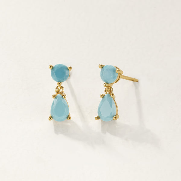 FE2774 925 Sterling Silver Cubic Zirconia Waterdrop Stud Earring