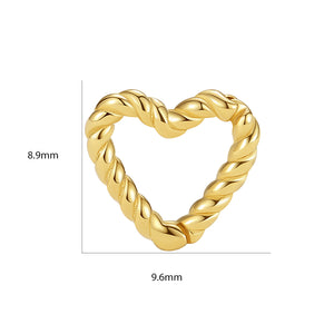 VFD0504 Heart Twist Push Necklace Clasp Buckle