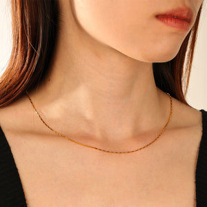 FX1296 925 Sterling Silver Small Bar Chain Necklaces