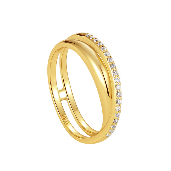 VFJ0641  Dual-Line Pave CZ Wave Ring