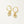 FE2814 925 Sterling Silver CZ Lucky Palm Dangle Hoop Earrings