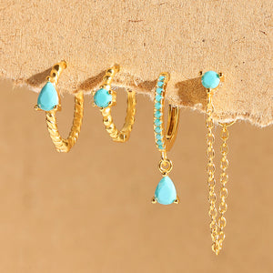 December Birthstone Turquoise Earrings