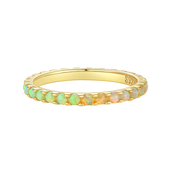 VFJ0235 Green Gradient Opal Ring