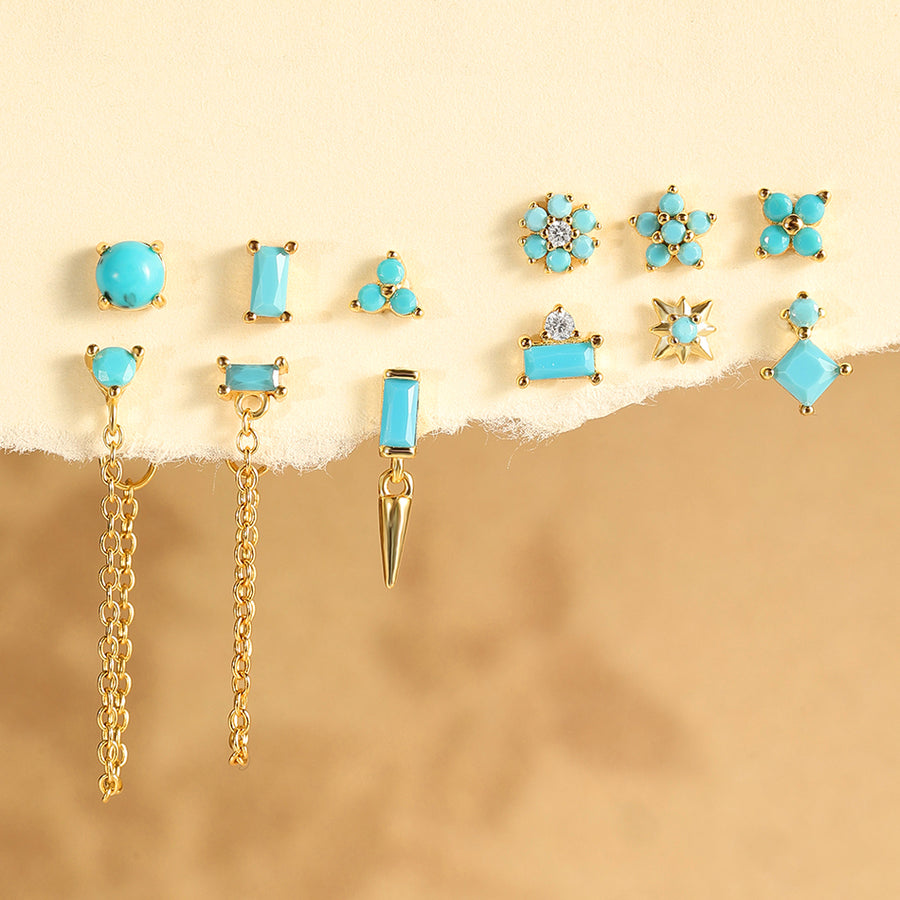 December Birthstone Turquoise Earrings