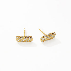 FE3155 Rectangle Pave CZ Stud Earring