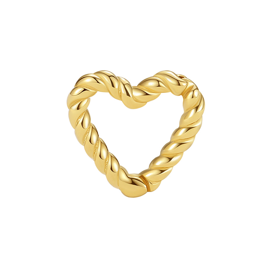 VFD0504 Heart Twist Push Necklace Clasp Buckle