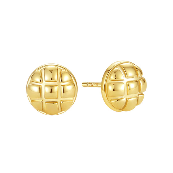 VFE0644 & VFE0645 Heart/Domed 3D Sculptural Stud Earrings