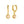 VFE0241 Birthstone Hoop Dangle Earrings