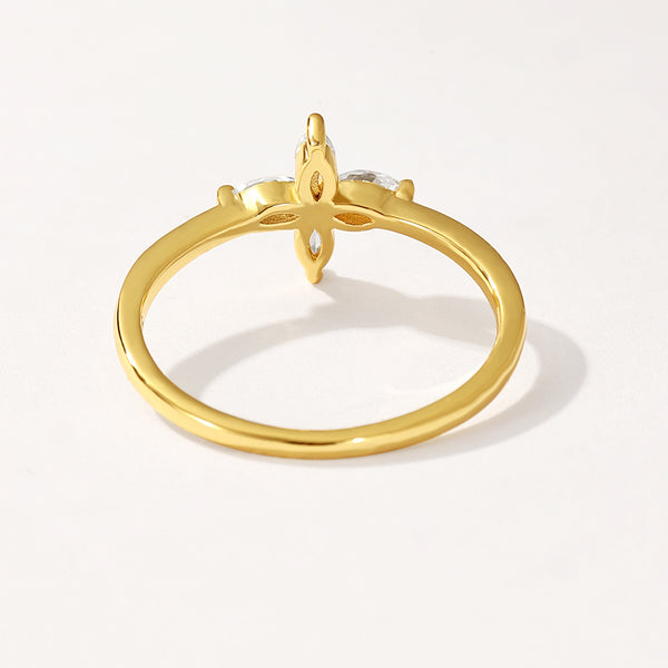 VFJ0344 Marquise Cubic Zirconia Flower Ring