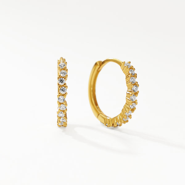 FE3196 Minimalist Cubic Zirconia Hoop Earring