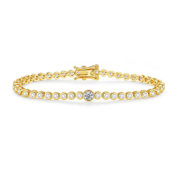 BVFS0712 Brass CZ Tennis Bracelet