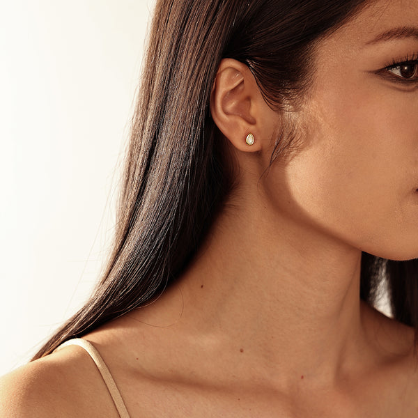 VFE0356 Waterdrop Opal Studs Earrings