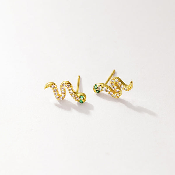 FE2931 925 Sterling Silver Snake Stud Earring