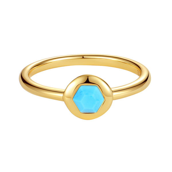 VFJ0479 Hexagon Gemstone Ring