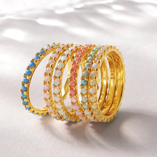 VFJ0237 Pink Gradient Opal Ring