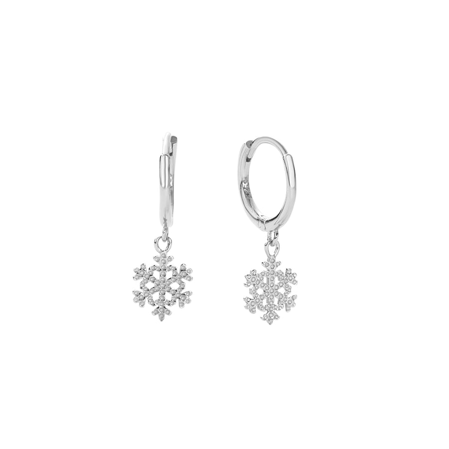 FE2715 925 Sterling Silver Snowflake Dangle Earring