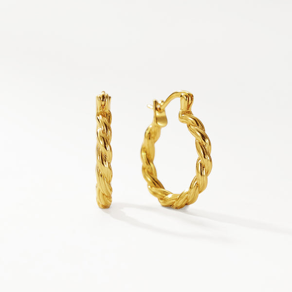 FE3211 Twist Rope Hoop Earring