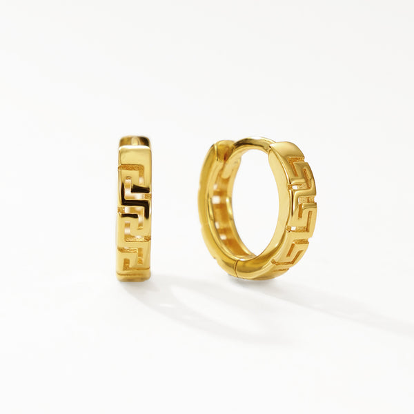 FE3137 Gold Plated Hoop Earring