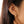 FE2227 925 Sterling Silver Pave Cubic Zirconia Awl Hoop Earrings