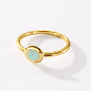 VFJ0479 Hexagonal Gemstone Ring