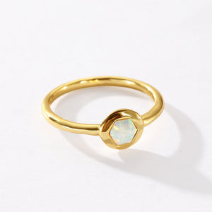 VFJ0479 Hexagonal Gemstone Ring