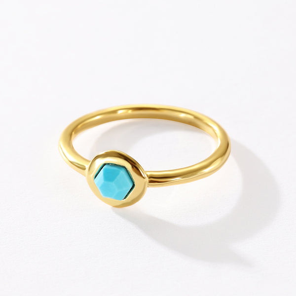 VFJ0479 Hexagon Gemstone Ring