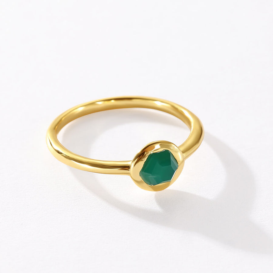 VFJ0479 Hexagonal Gemstone Ring