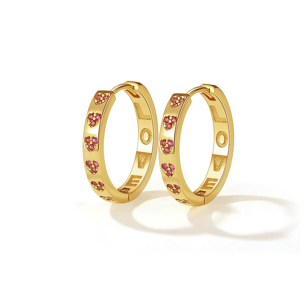 VFE0078  Minimalist Zirconia Hoop Earrings