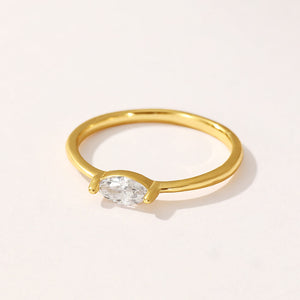 VFJ0321 Minimalist Marquise Cubic Zirconia Ring