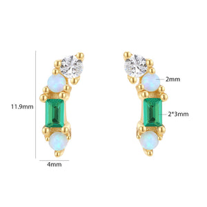 VFE0388 Mini Opal Cubic Zircnia Stud Earring