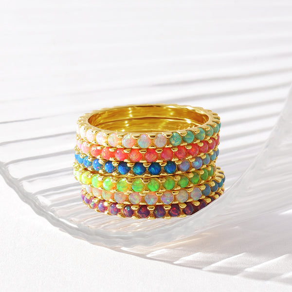 VFJ0237 Pink Gradient Opal Ring