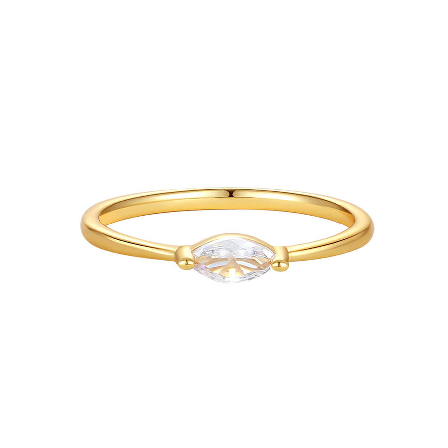 VFJ0321 Minimalist Marquise Cubic Zirconia Ring