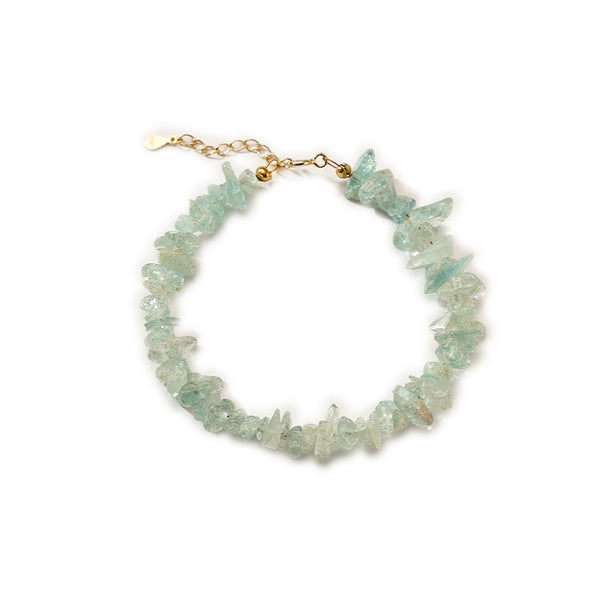 PB0077 925 Sterling Silver Fragmented Crystal Bracelet