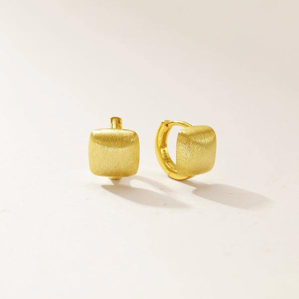 FE2934 925 Sterling Silver Personalized Brushed Earrings