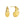 BVFE0719 Faceted Comma Half Hoop Earrings