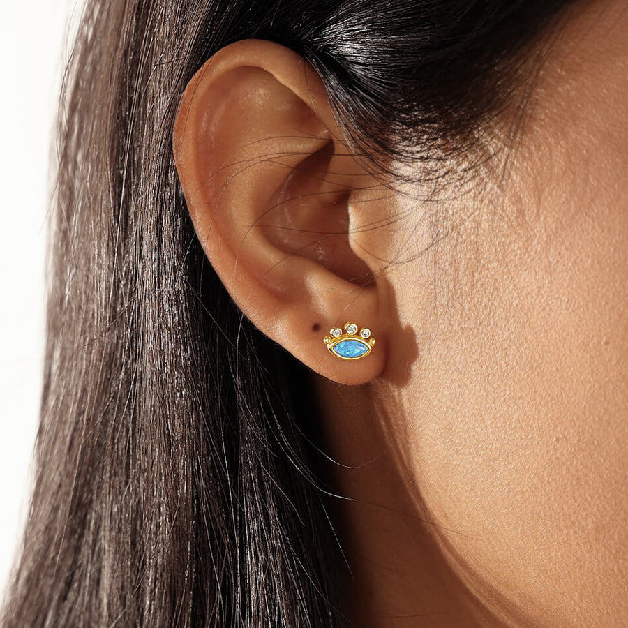 VFE0361 Marquise Opal Eye Stud Earring