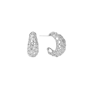 FE2869 925 Sterling Silver Cutout Stud Earrings
