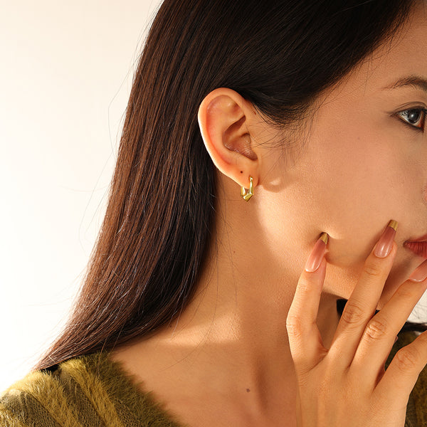 FE3136 Geometric Hoop Earring