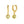 VFE0241 Birthstone Hoop Dangle Earrings