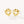 BVFE0717 Brass Plump heart stud Earrings