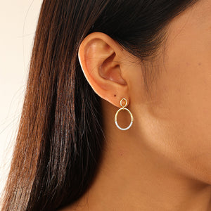 VFE0051 Interlock Double Circle Stud Earrings