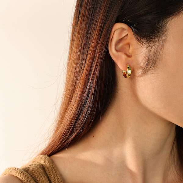 FE2739 FE2740 FE2741 925 Sterling Silver Wide Earrings