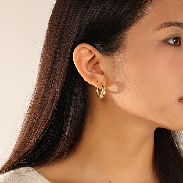 VFE0123 Colorful Chunky Hoop Earrings