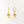 FE2749 925 Sterling Silver Round Gold Bead Dangle Earrings