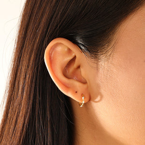 FE3118 CZ Hoop Earring For Women