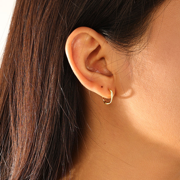 FE3141 Twist Rope Hoop Earring