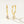 FE2088 925 Sterling Silver Square Princess Zirconia Dangle Hoop Earrings