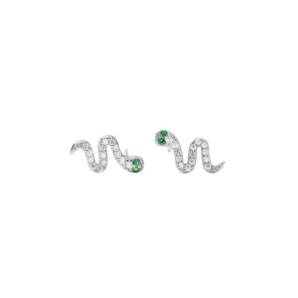 FE2931 925 Sterling Silver Snake Stud Earring